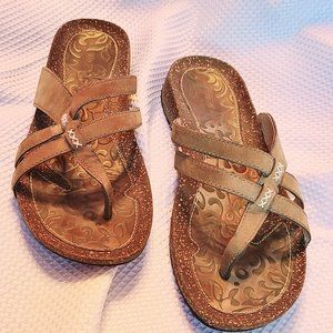 Teva Vetura Cork leather Thong Sandals